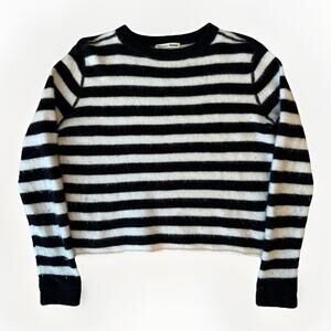 Reformation Cashmere Sweater Women's S Black White Stripped Designer New York